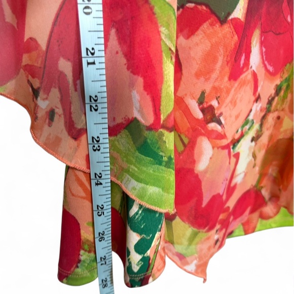 Adele & May women's floral sheer overlay blouse. Size XL - Picture 5 of 6